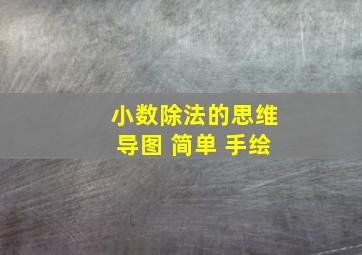 小数除法的思维导图 简单 手绘